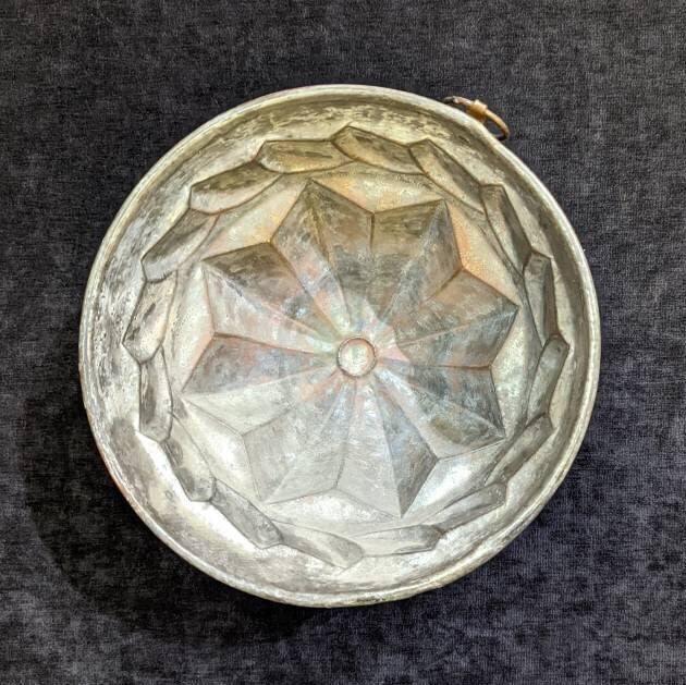 Hand Hammered Late 1800s Round Dome Food Mold