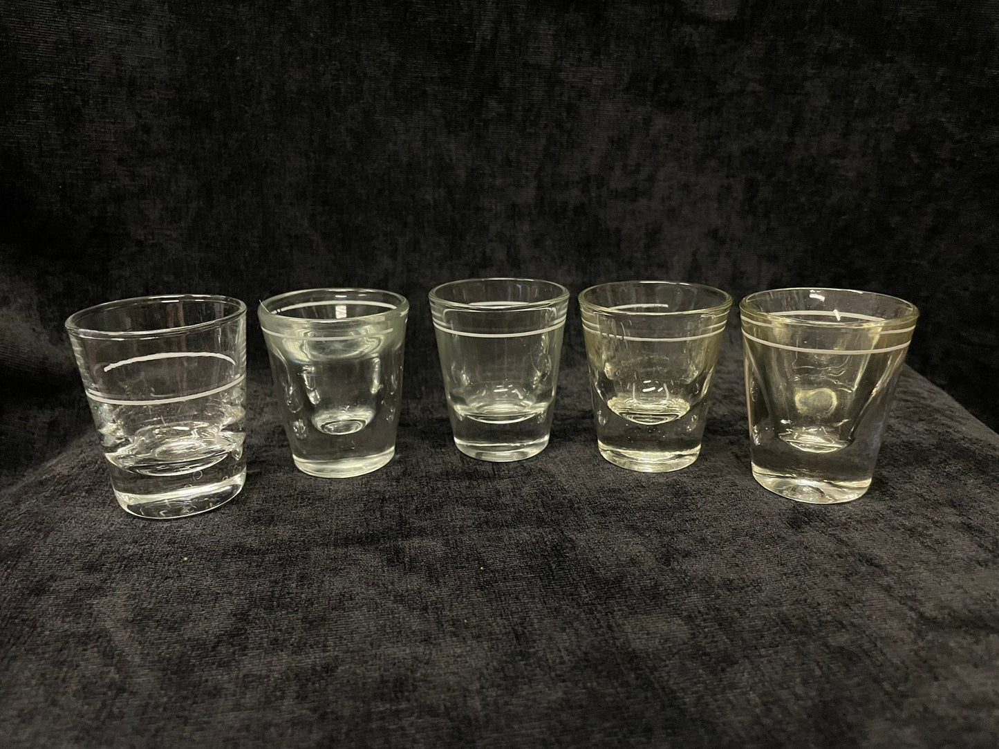 Pour Line Shot Glasses, With Weighted Bases, Sold Separately