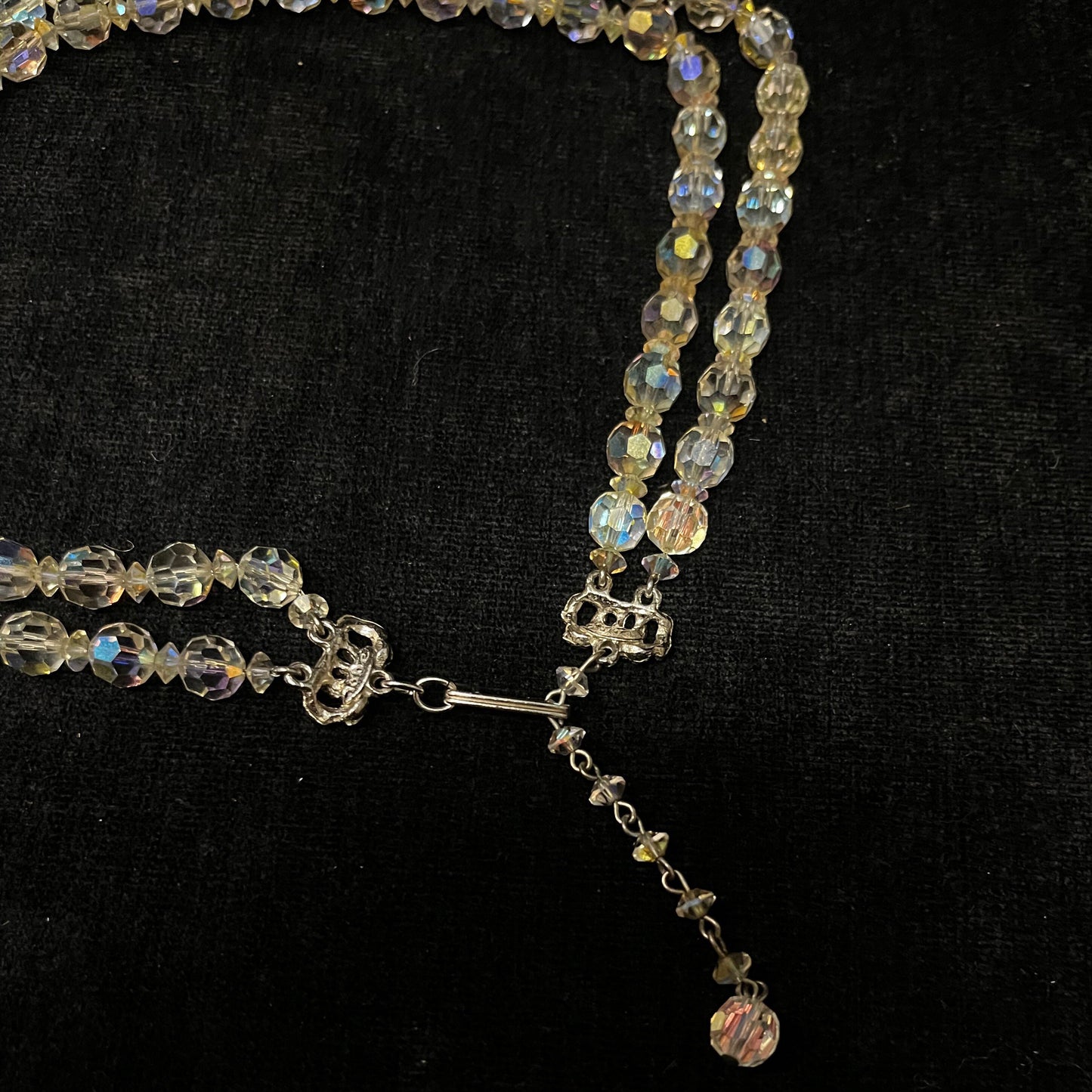 Hobe' Iridescent Double Strand Austrian Crystal Princess Necklace - Wedding Perfect