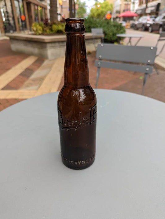 Berghoff Embossed Beer Bottle Vintage Pre 1918, Fort Wayne, Indiana