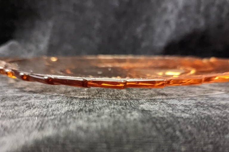 10.25" Pink Depression Glass Tray