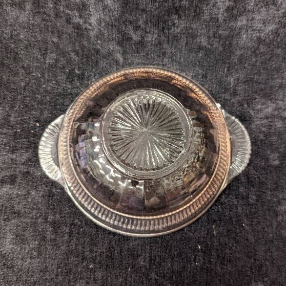 Set of 4, Pink Depression Glass- Panels and Ribs, Anchor Hocking Small Dessert or Fruit Bowls-  4.5" Diameter