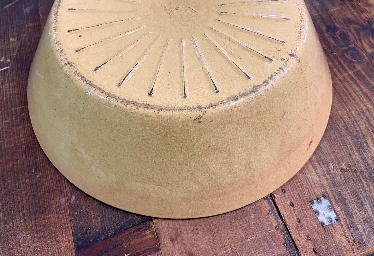 Large Antique Yellowware Bowl  - Early 1800s - Pimitive Pottery - Farmhouse Yellowware