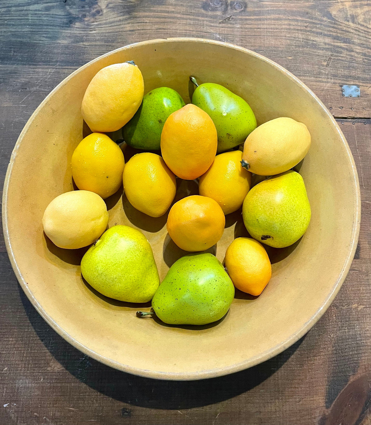 Large Antique Yellowware Bowl  - Early 1800s - Pimitive Pottery - Farmhouse Yellowware