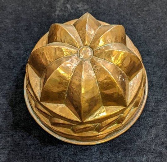 Hand Hammered Late 1800s Round Dome Food Mold
