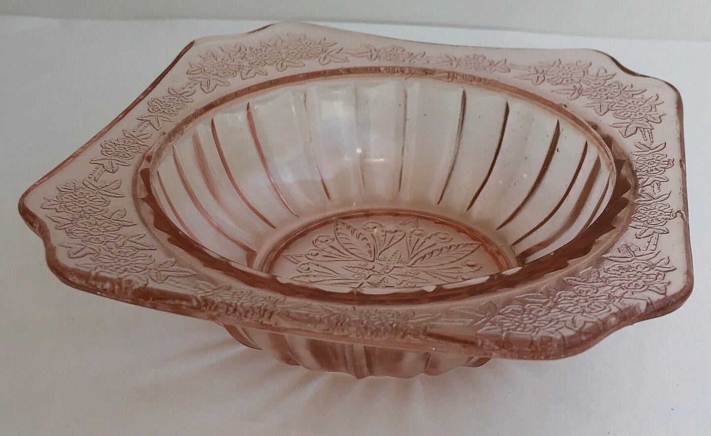 1930s Jeannette Pink Depression Glass Berry Bowls RARE - Adam Pattern Pink Depression Glass - 12 available, Sold Individually