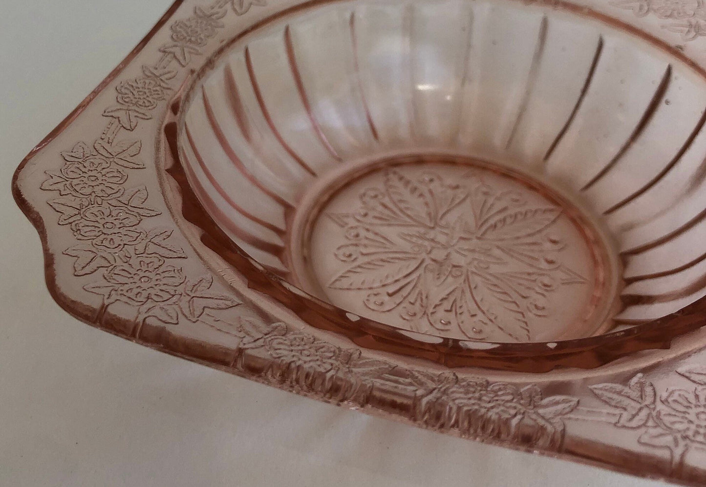 1930s Jeannette Pink Depression Glass Berry Bowls RARE - Adam Pattern Pink Depression Glass - 12 available, Sold Individually