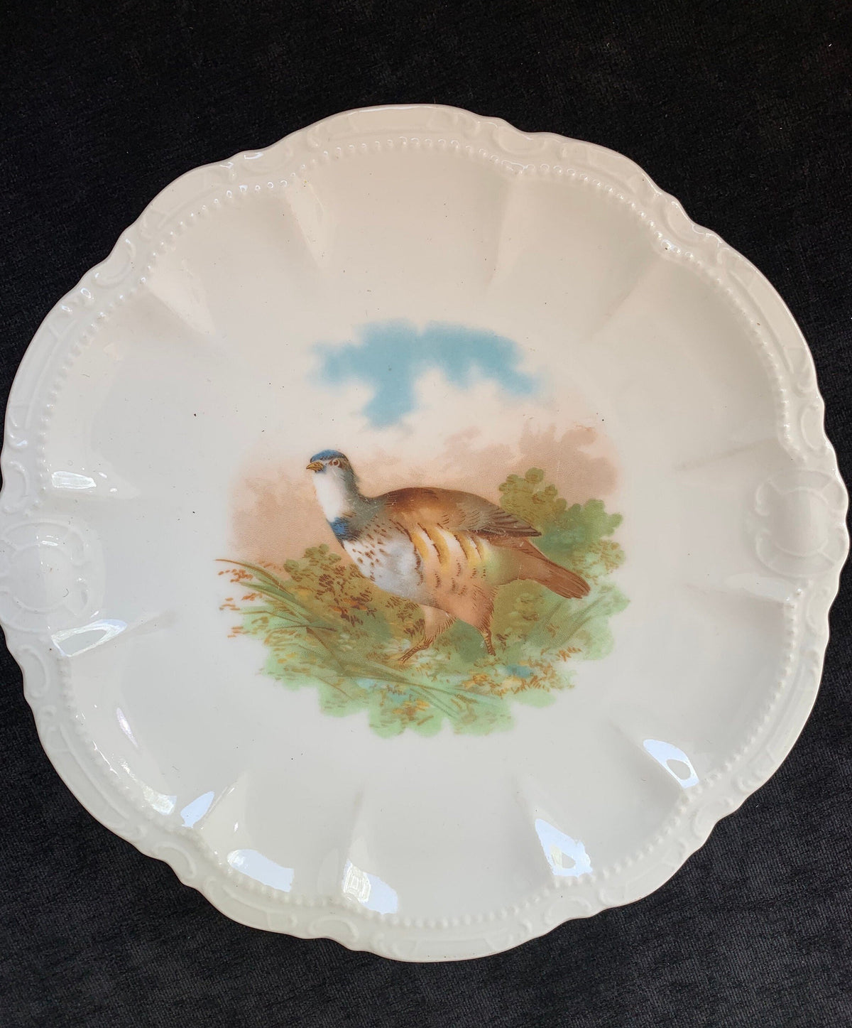 Bavaria Game Bird Plates-Set of Two, Pheasant and Partridge - Vintage
