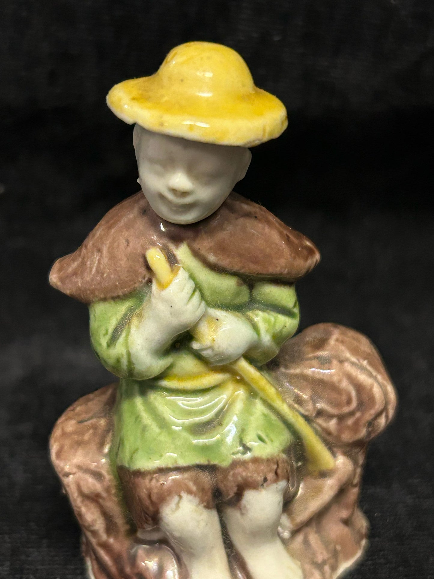 Chinese Mudman Character - Young Man with Scythe - Chinese Mudman - Antique Figurine