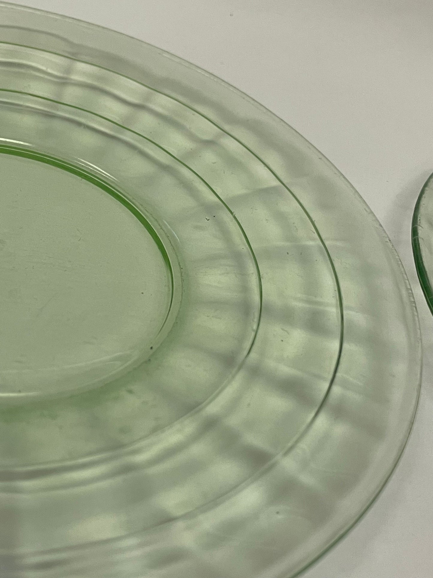 Block Optic Pattern Bread and Butter Plates - 2  Sold Separately - Anchor Hocking Glass - Depression Glass