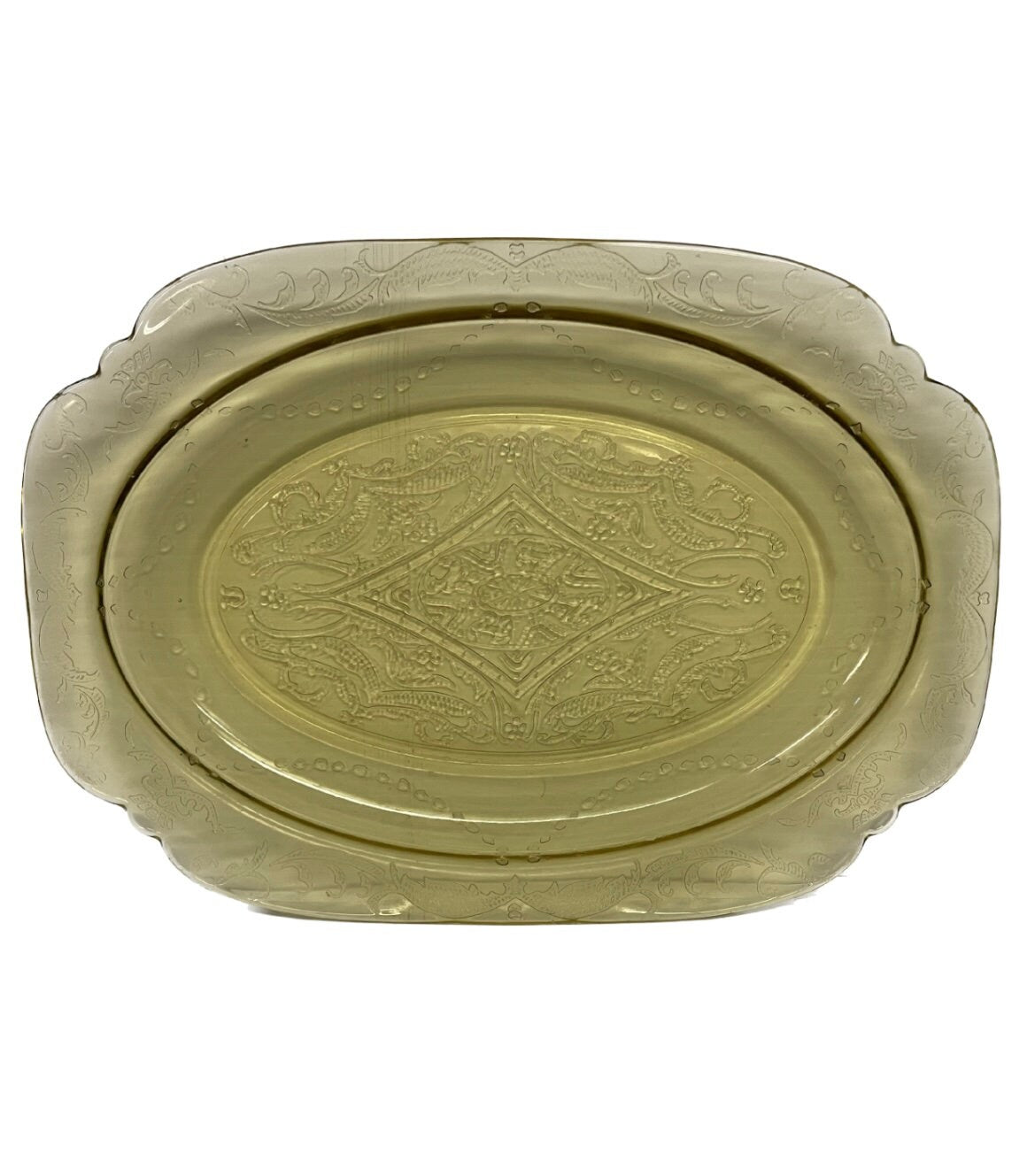 Oval Platter - Madrid Amber - Federal Glass - Made in 1930s Depression Glass - 3 Sold Separately