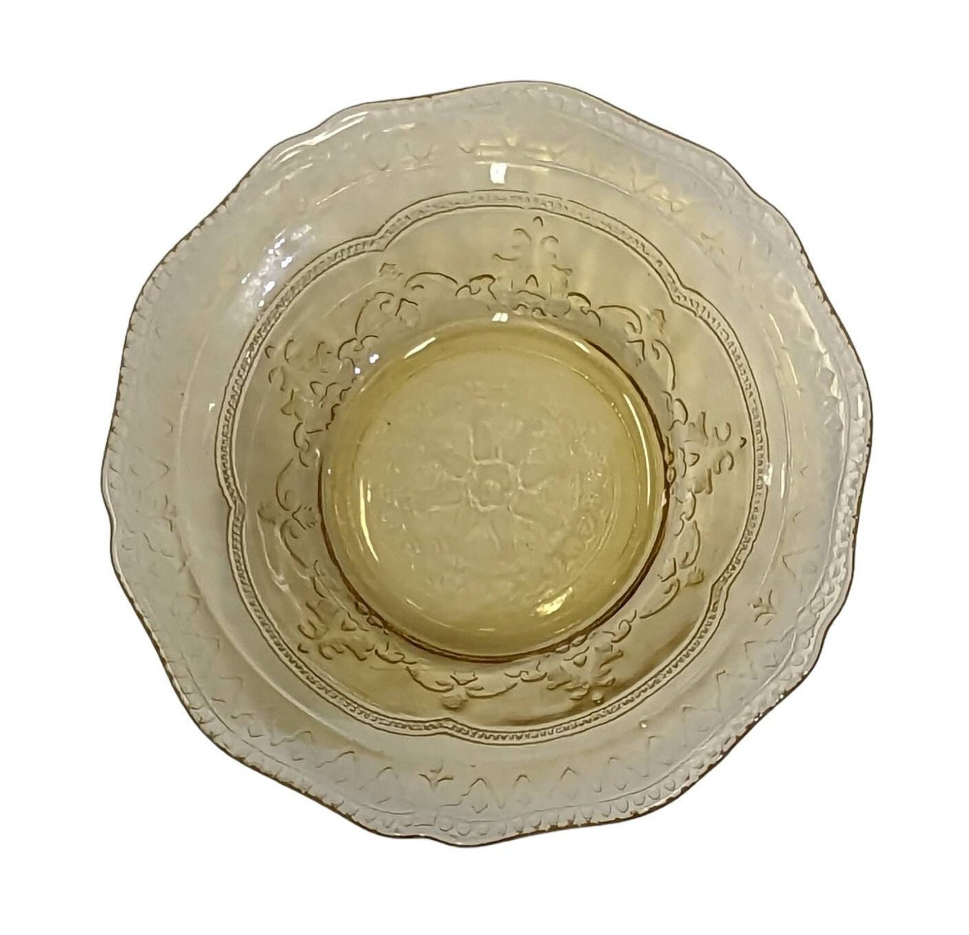 Patrician Spokes - Amber Madrid - Federal Glass Fruit Nappy Bowl - 5 Sold Separately