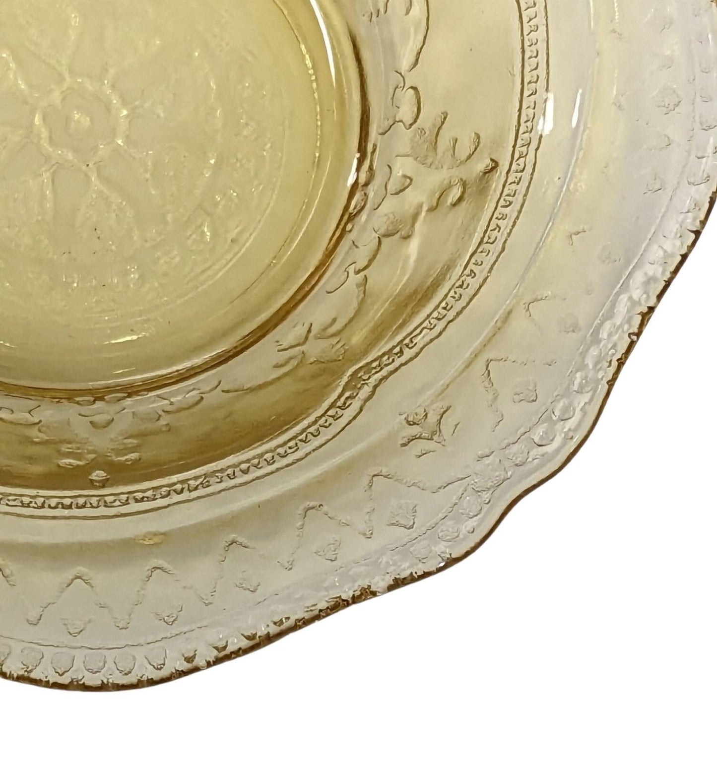 Patrician Spokes - Amber Madrid - Federal Glass Fruit Nappy Bowl - 5 Sold Separately