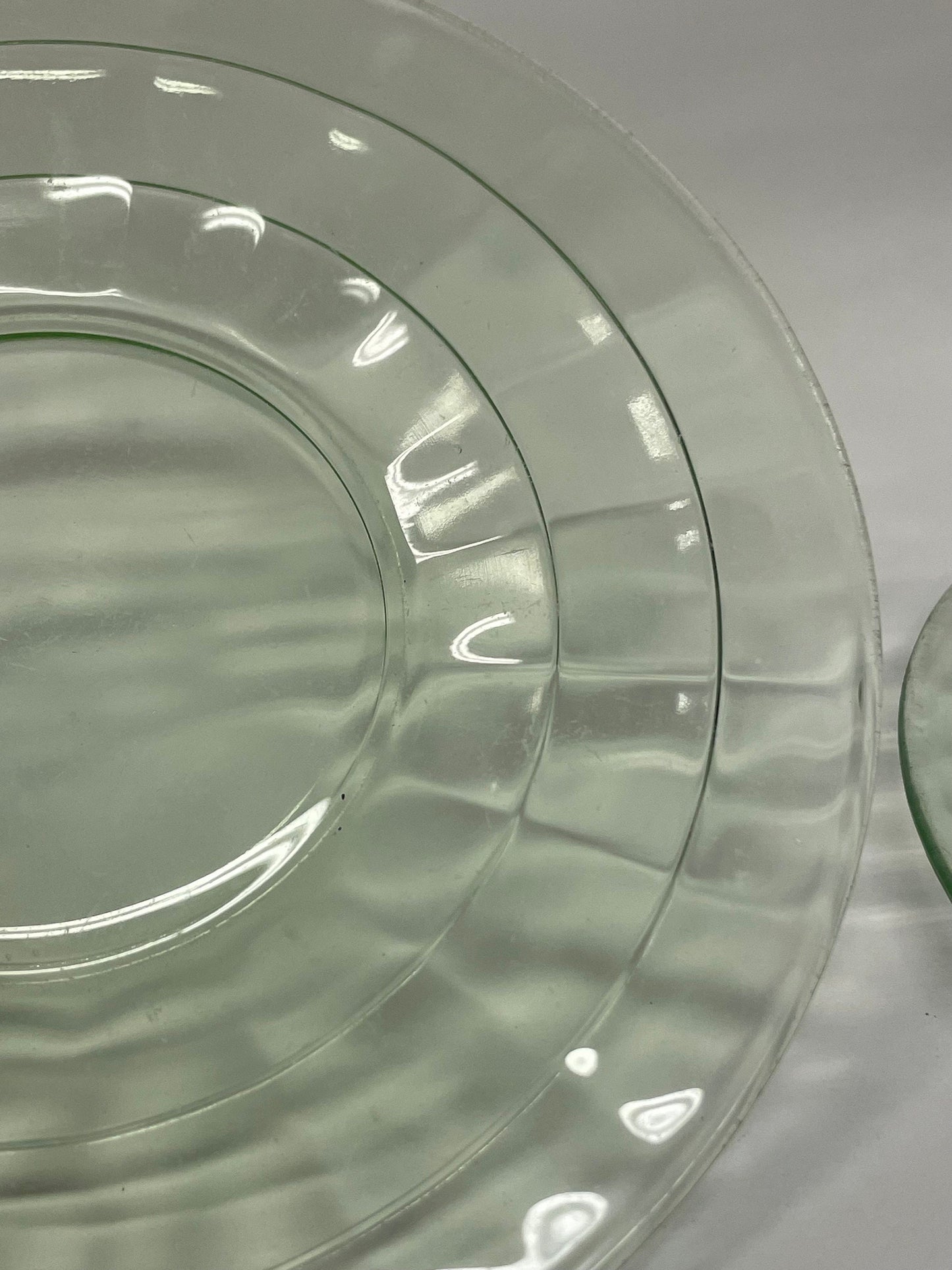 Block Optic Pattern Bread and Butter Plates - 2  Sold Separately - Anchor Hocking Glass - Depression Glass