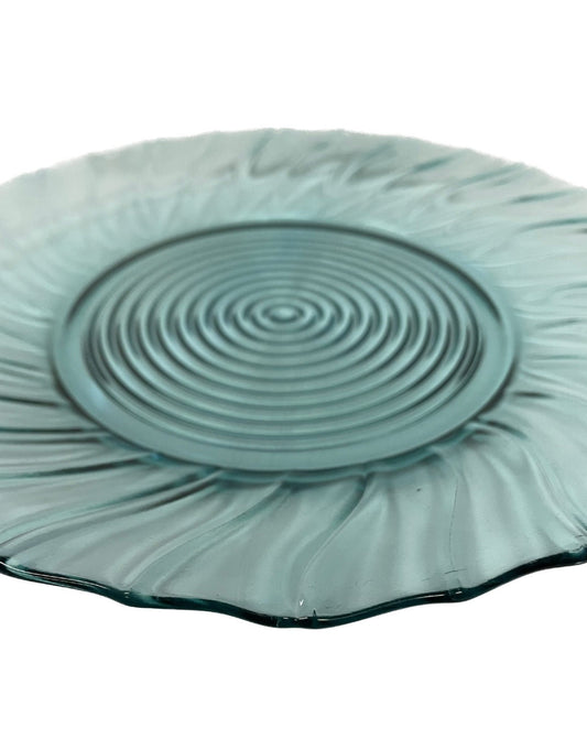 Dinner - Plate Swirl Ultramarine - Jeannette Glass - Depression Glass