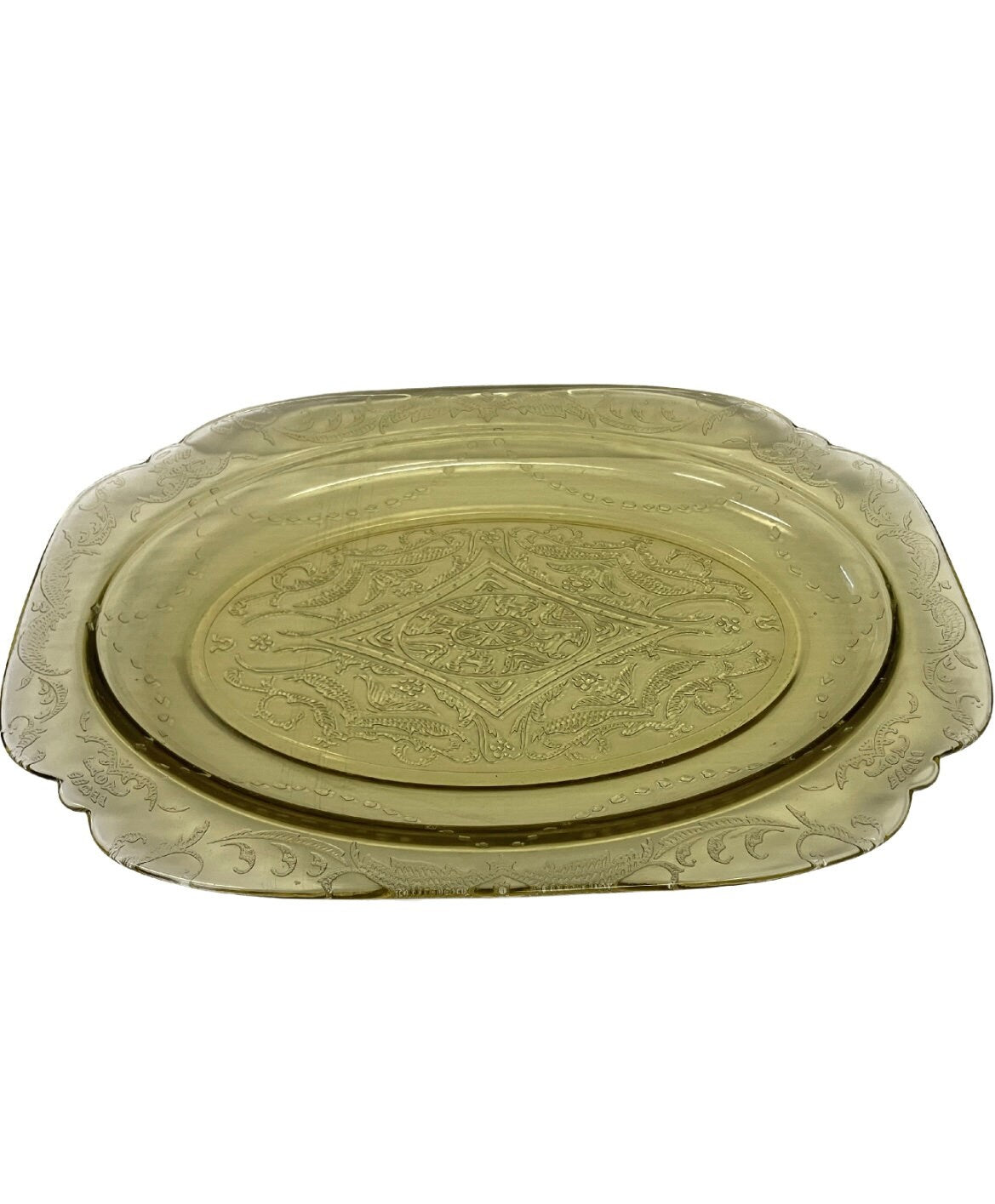 Oval Platter - Madrid Amber - Federal Glass - Made in 1930s Depression Glass - 3 Sold Separately