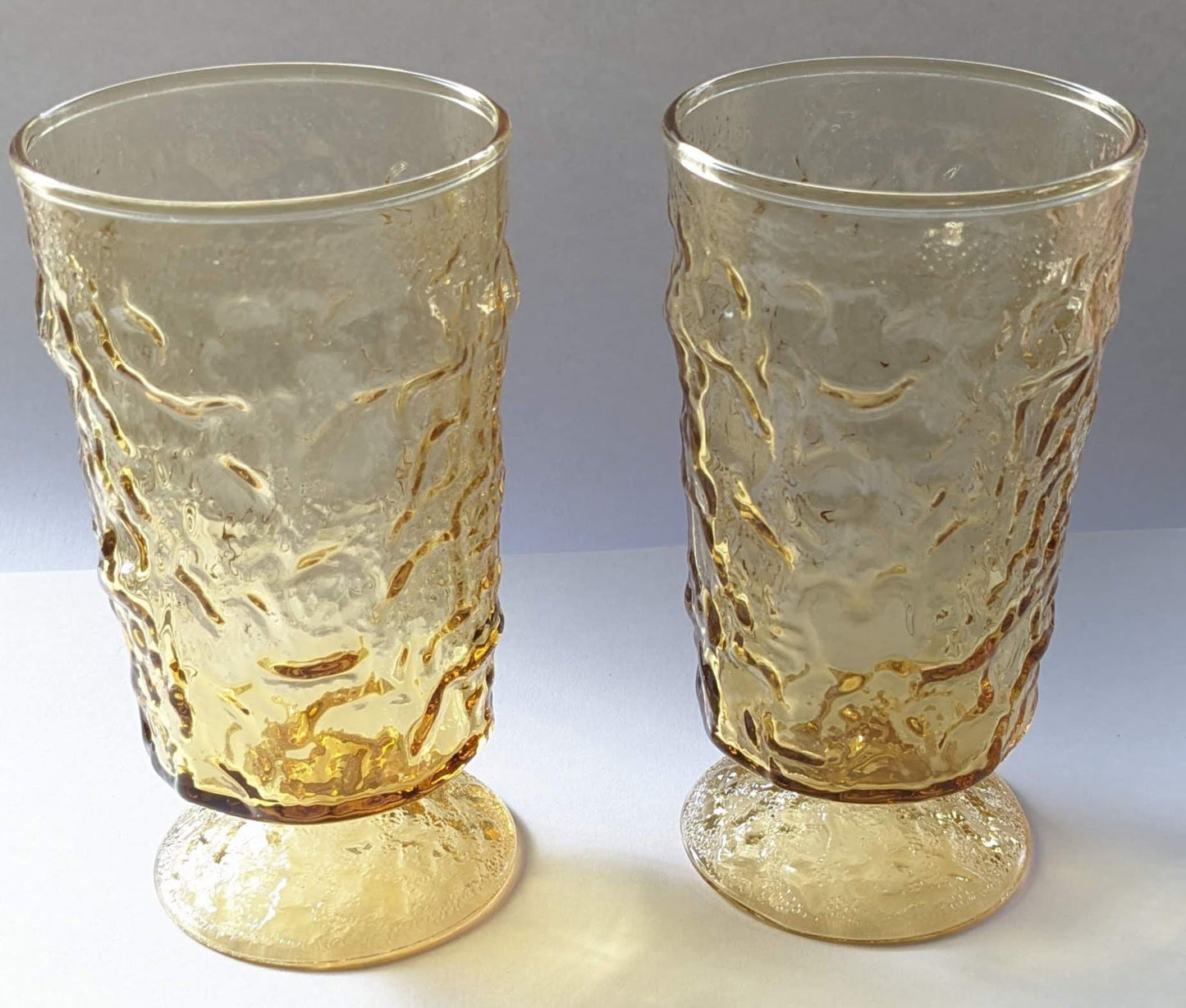 Anchor Hocking Milano Honey Gold Glasses-4 available, sold individually.