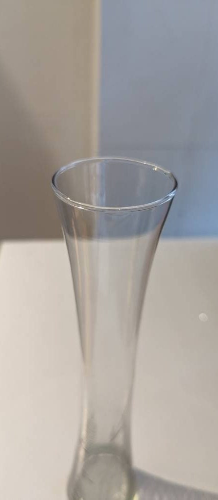 9.75" Tall Engraved Glass Vase - Contemporary Swedish Design