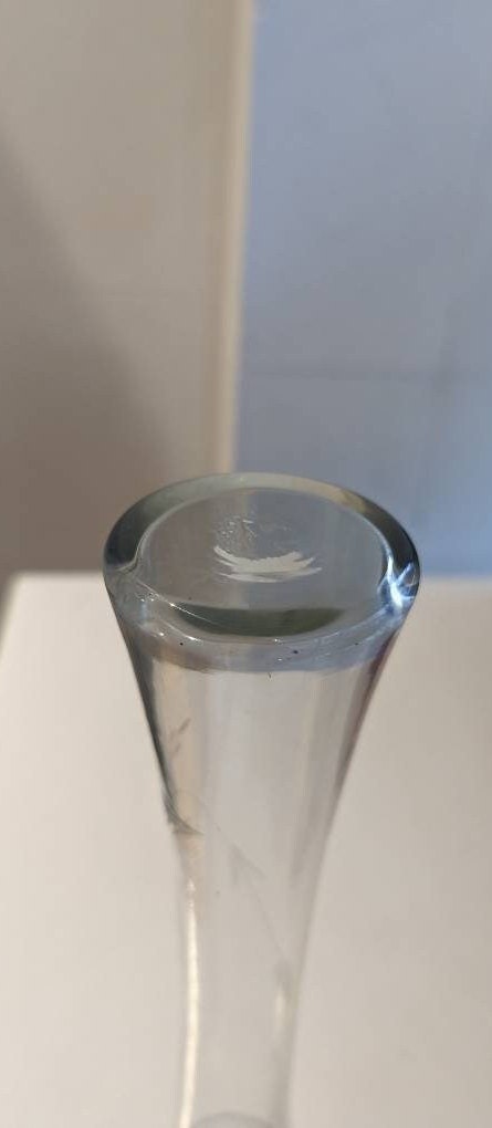 9.75" Tall Engraved Glass Vase - Contemporary Swedish Design