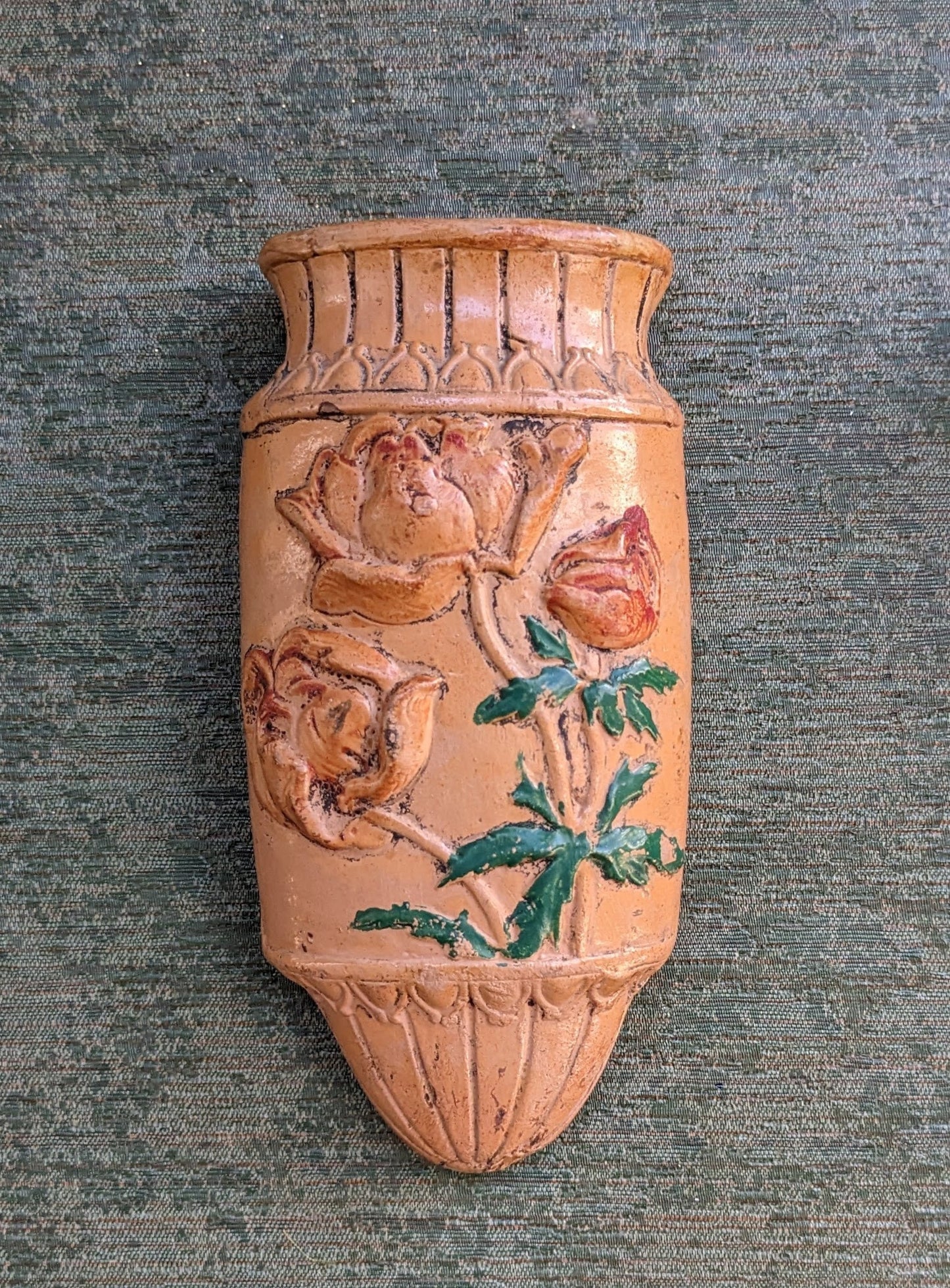 Wall Pockets in 3 Styles - Floral, Terracotta With Roses, Simple Green Lily Blossom- Sold Individually