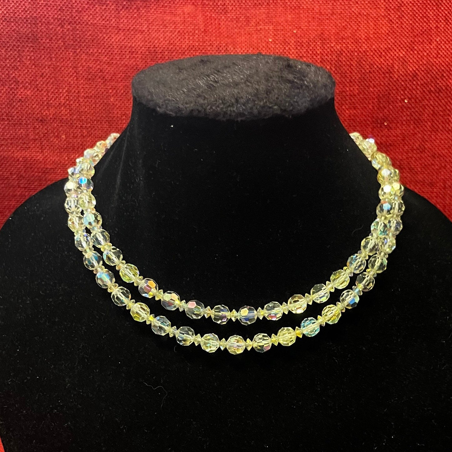 Hobe' Iridescent Double Strand Austrian Crystal Princess Necklace - Wedding Perfect