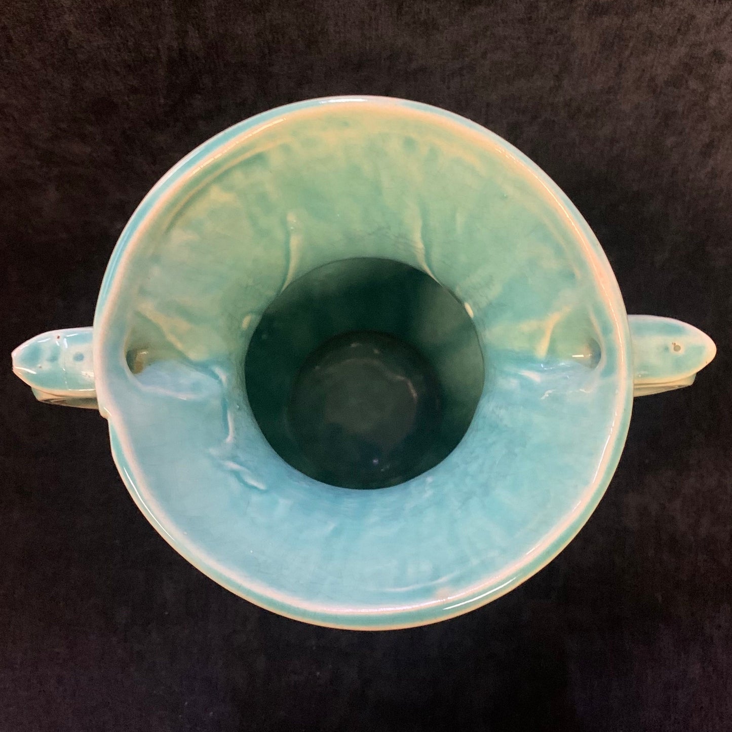 McCoy Turquoise Urn Shaped Vase - McCoy High Gloss Turquoise Urn