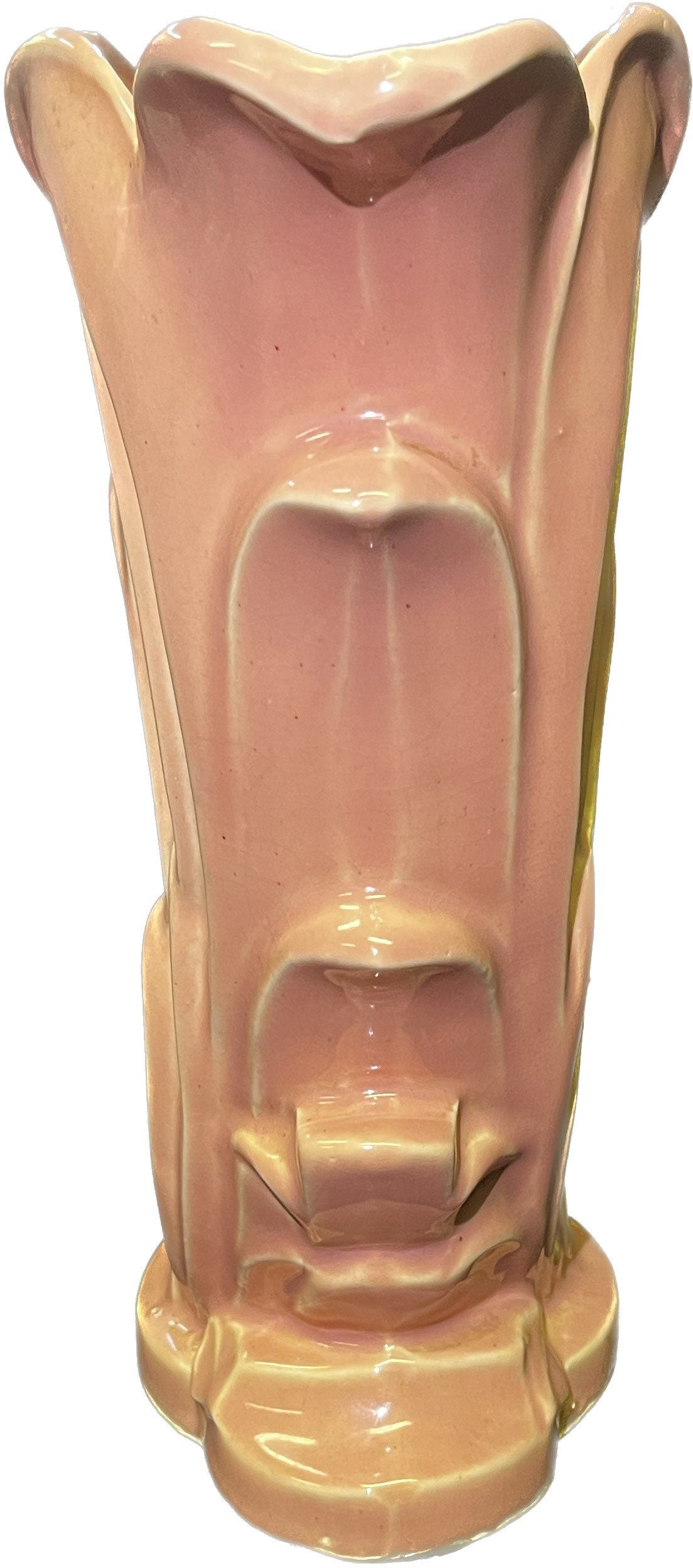 McCoy Peachy-Pink Swan in Reeds - McCoy Pottery Vase - Beautiful Color Glaze - Florida Perfect