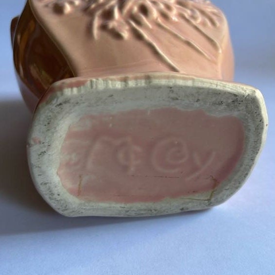 McCoy Powder Pink Chrysanthemum Vase - Vintage McCoy Vase