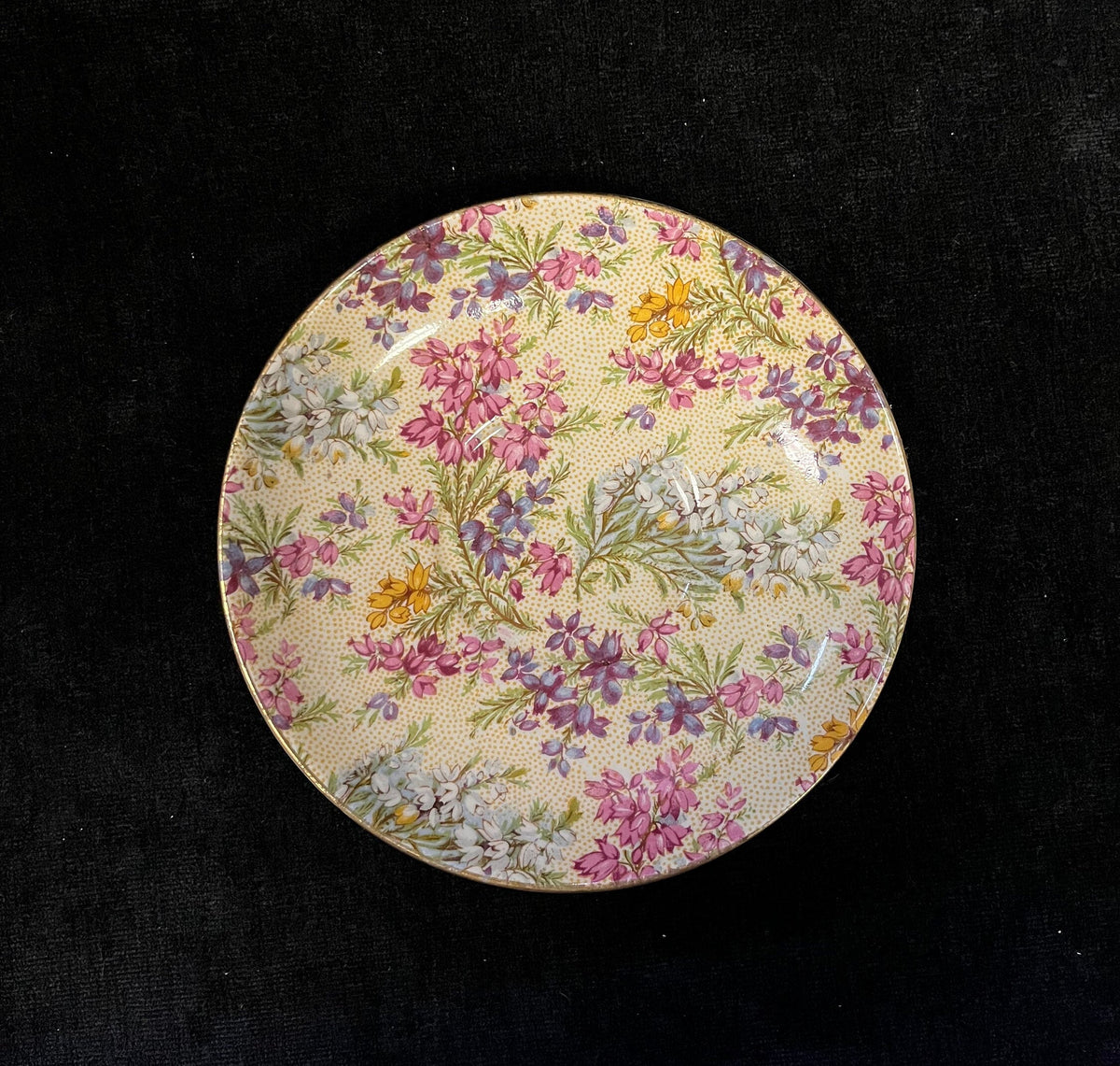 Lord Nelson Ware "Heather" - Chintz Cup And Saucer - Vintage - Chintz Tea Cup Set Mid Century Chintz