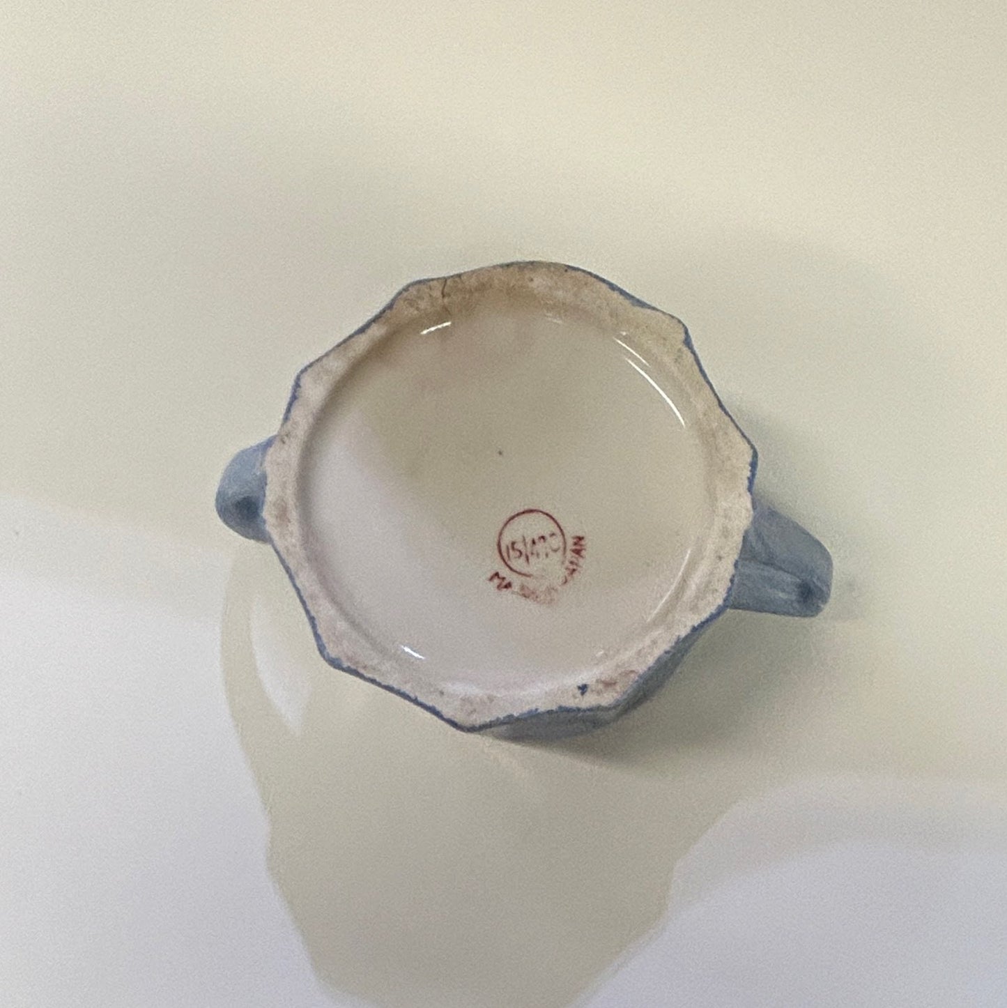 Hand Painted Orange Juice Cup - Antique Child's Cup - 1920s two Handled cup - Yellow Ducks - Early Tippy Cup