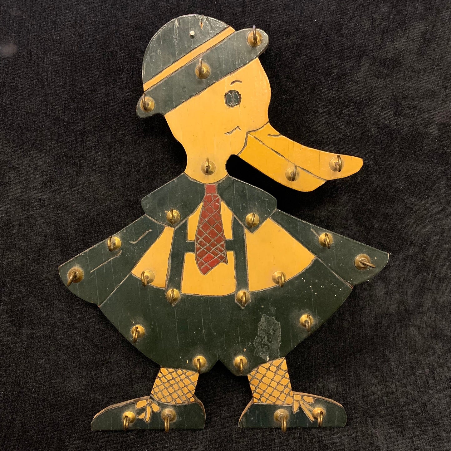 Handcrafted Duck Key Keeper -  Farmhouse  Perfect - Hand-painted Wooden Duck  - Key Keeper Wall Hanging