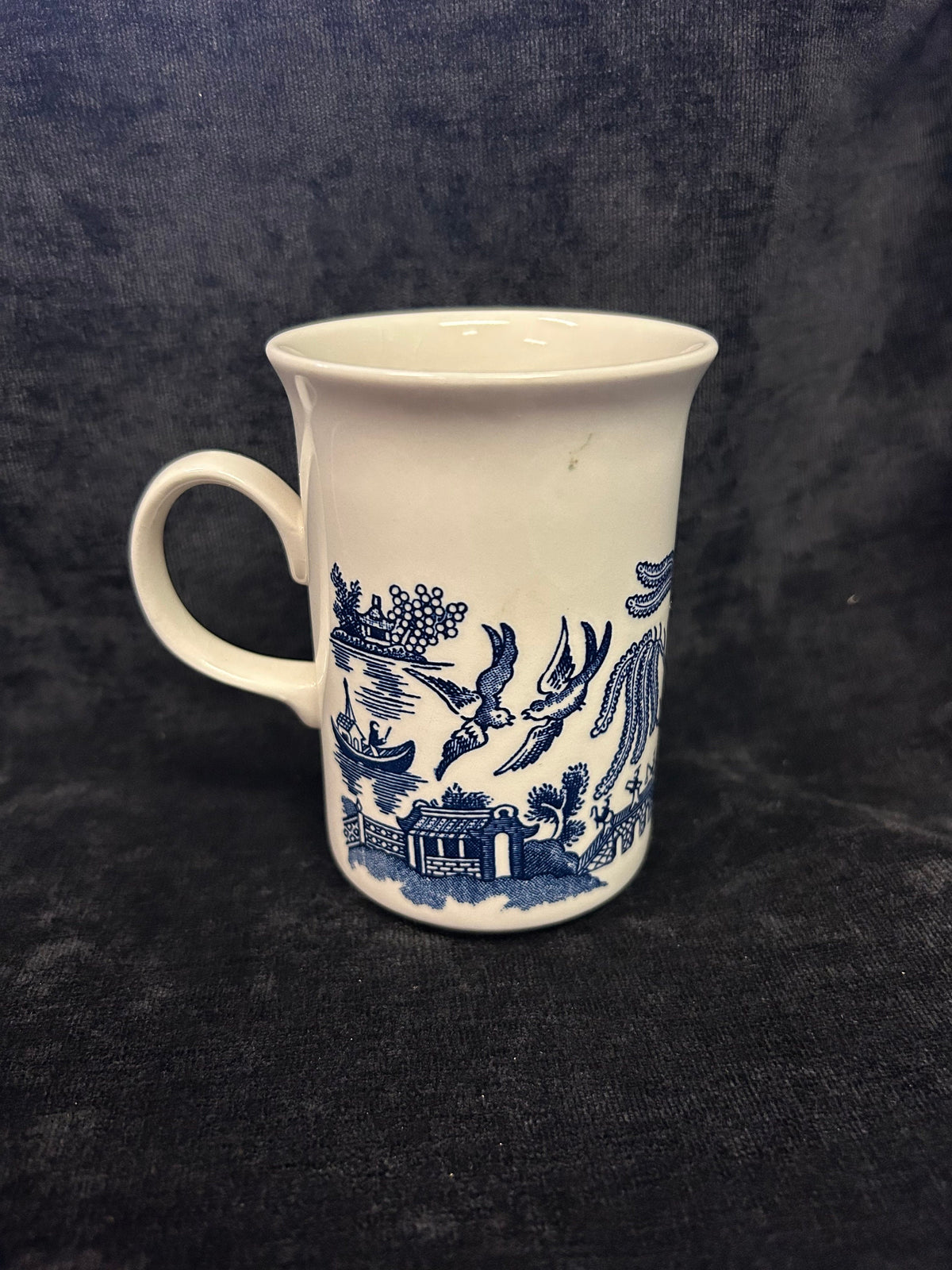 Churchill Blue Willow Hot Chocolate Mugs - Vintage Coffee or Tea Mugs with Handles - Great for Kids - Sold Individually - 7 Available