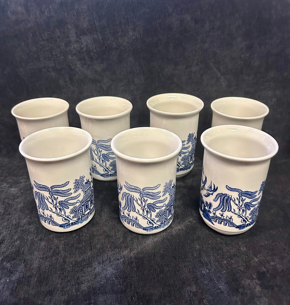 Churchill Blue Willow Hot Chocolate Mugs - Vintage Coffee or Tea Mugs with Handles - Great for Kids - Sold Individually - 7 Available