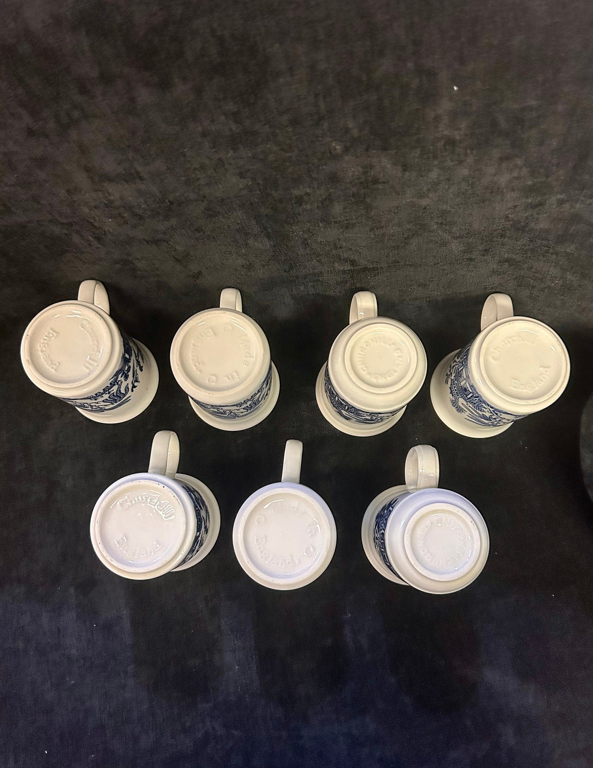 Churchill Blue Willow Hot Chocolate Mugs - Vintage Coffee or Tea Mugs with Handles - Great for Kids - Sold Individually - 7 Available