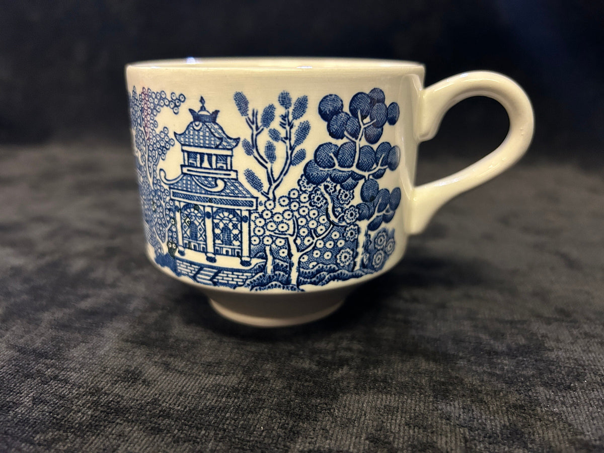 Churchill Blue Willow Cups - Marked on base Churchill England