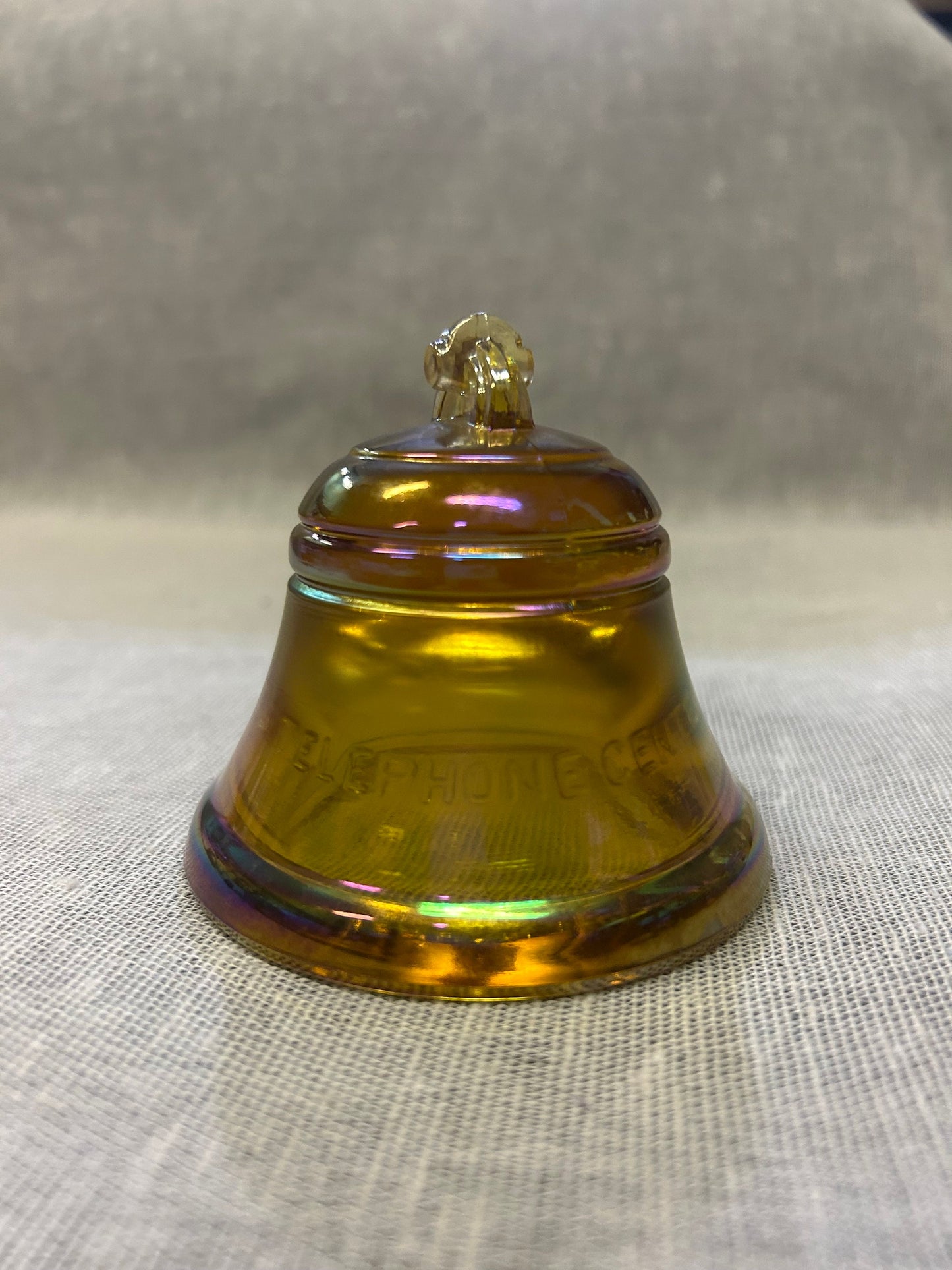 Bell Telephone Centennial Carnival Glass Bell - Employee Award from Bell Telephone - 100 Years Telephone Service to America