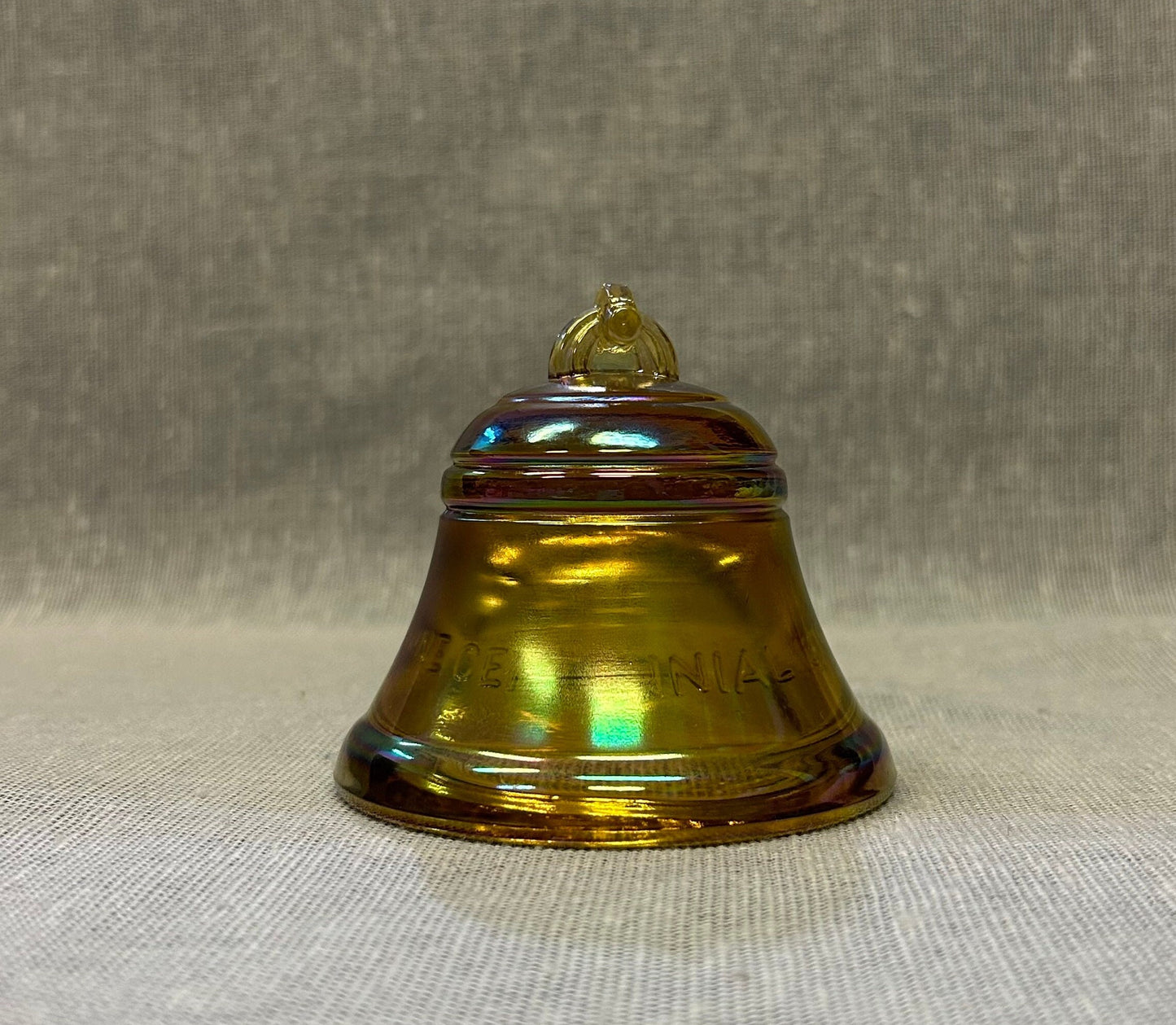 Bell Telephone Centennial Carnival Glass Bell - Employee Award from Bell Telephone - 100 Years Telephone Service to America