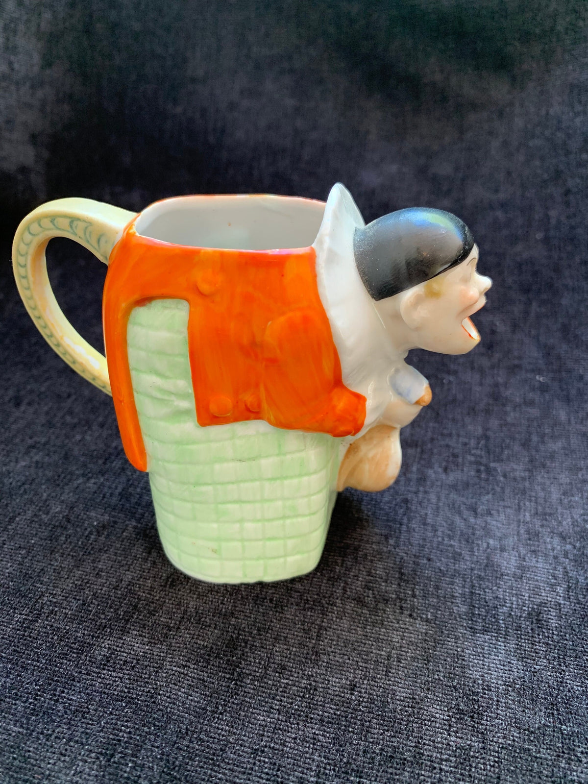 Pierrot Clown With Mandolin Figural Creamer - Vintage 1930's