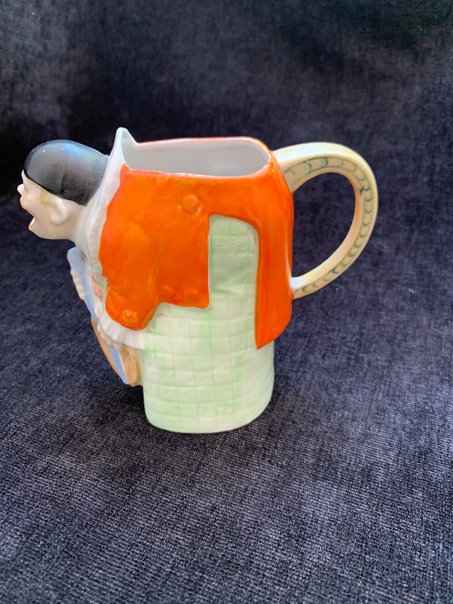 Pierrot Clown With Mandolin Figural Creamer - Vintage 1930's