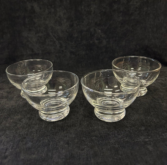 Crystal Condiment Bowls- Nut or Snack bowls - Serve Game Table Snacks Set of 4 Crystal Bowls