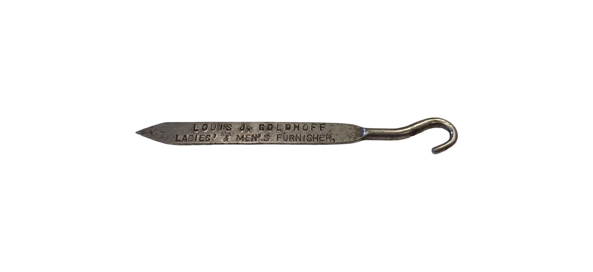 Early 1900s Shoe Button Hook - Vintage Small Business Item - Antique High Top Shoe Button Pull