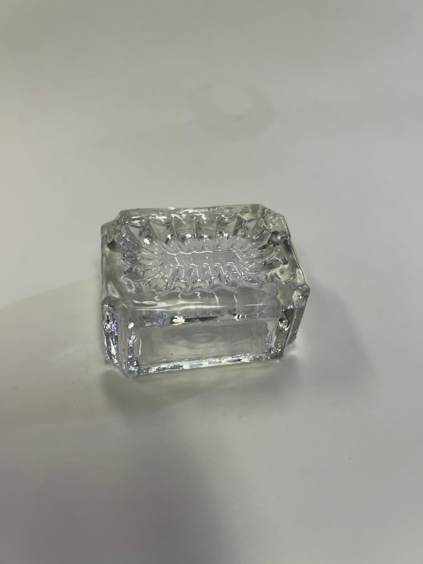 Crystal Salt Cellars - Rectangular Shaped - Perfect Condition - Sold as set