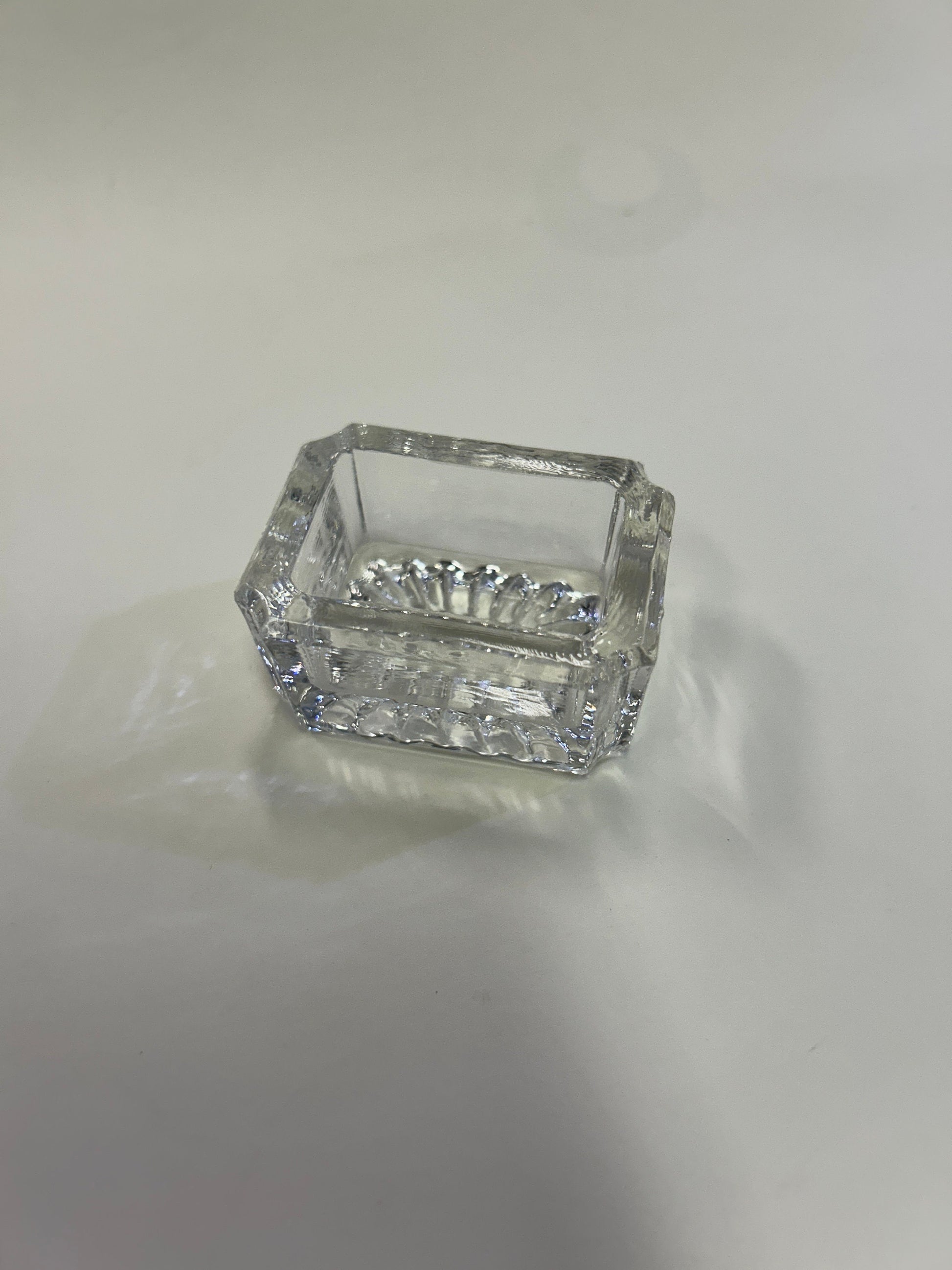 Crystal Salt Cellars - Rectangular Shaped - Perfect Condition - Sold as set