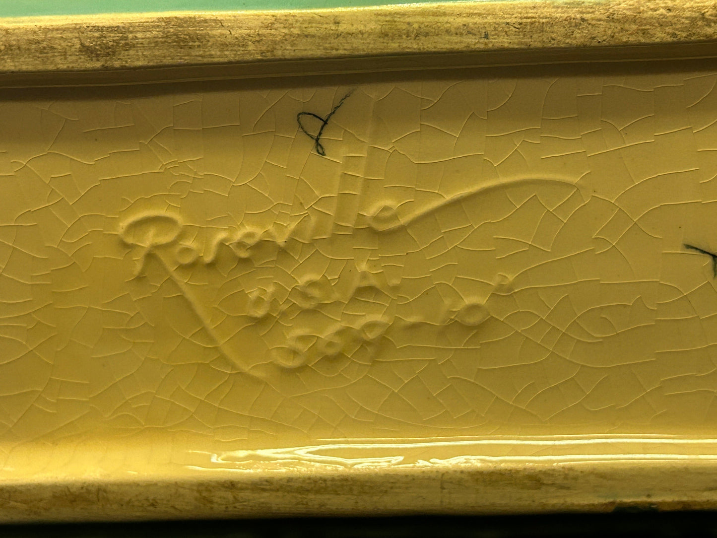 Roseville Pottery Ming Tree Planter 11" x 5" - 1949 Roseville  -Turquoise  with Pink Foliage on Tan Branches -Mid Century Art Pottery