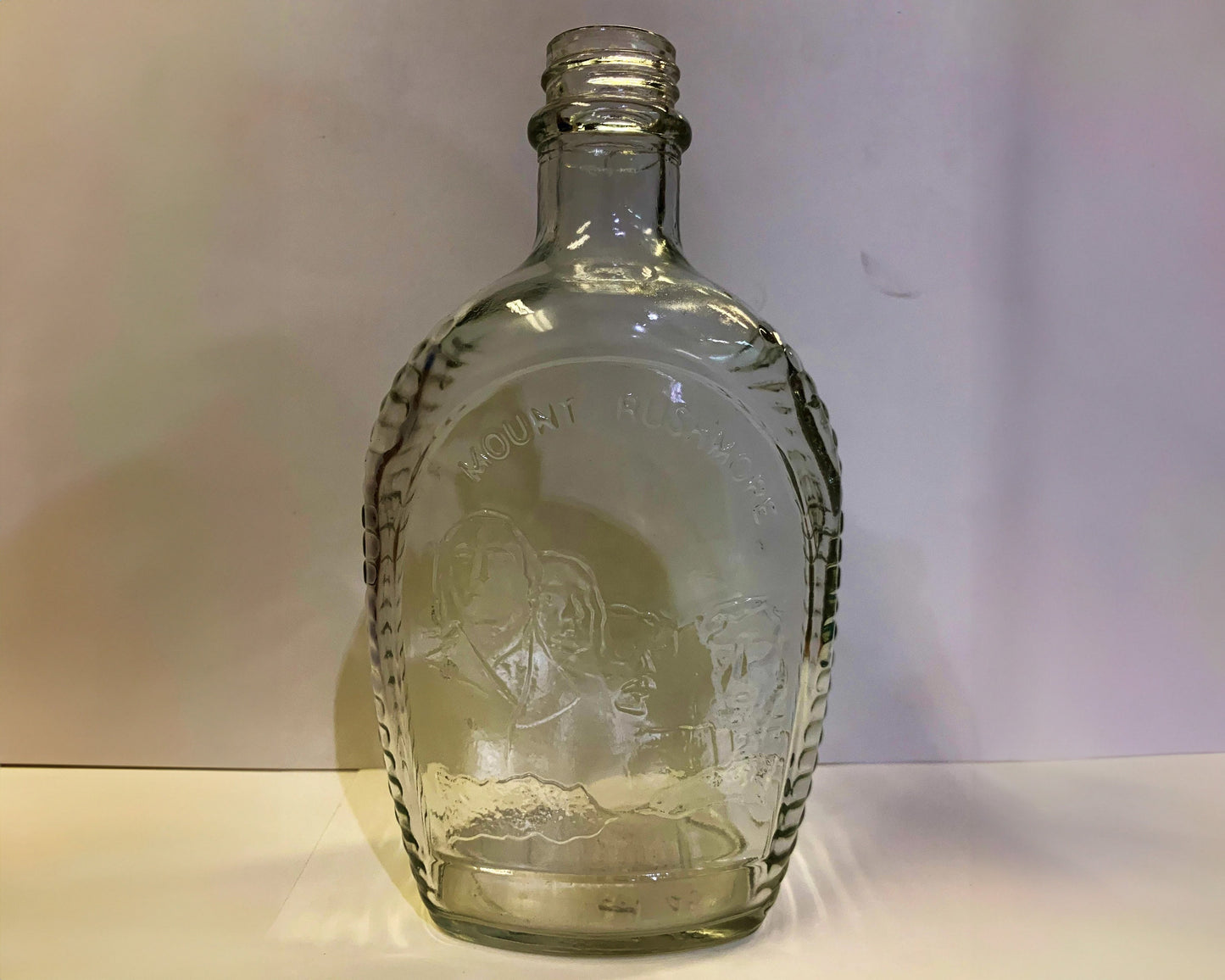 1776 -1976 Log Cabin Maple Syrup Mount Rushmore Bicentennial Bottle