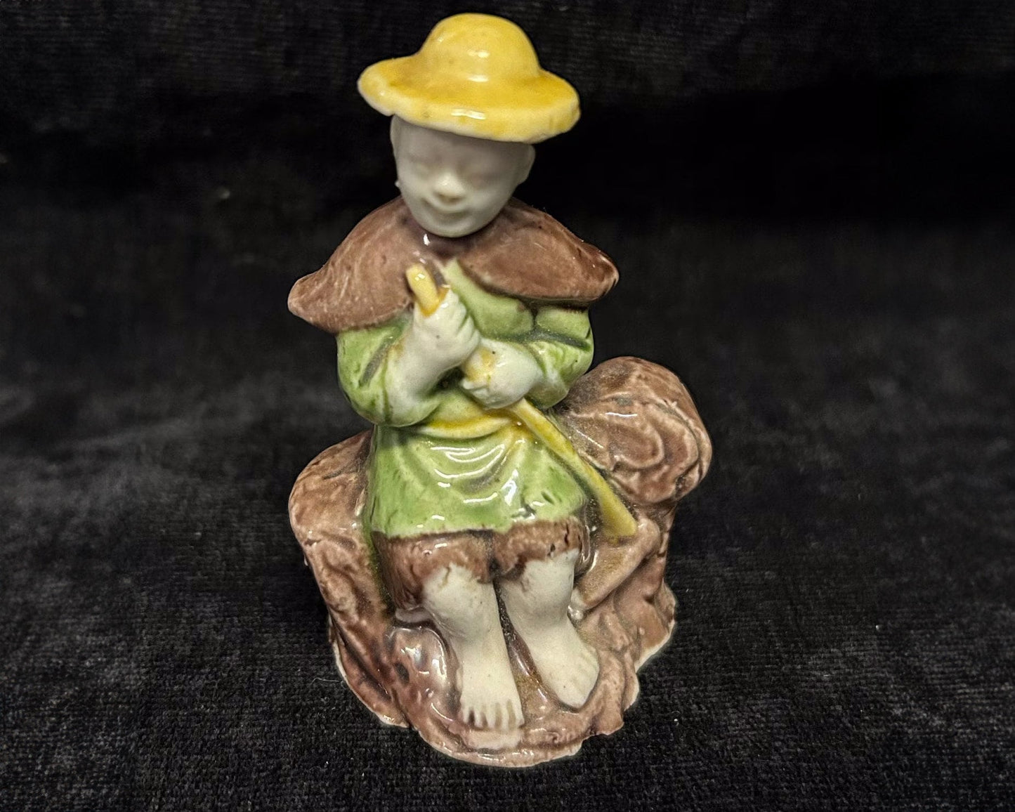 Chinese Mudman Character - Young Man with Scythe - Chinese Mudman - Antique Figurine