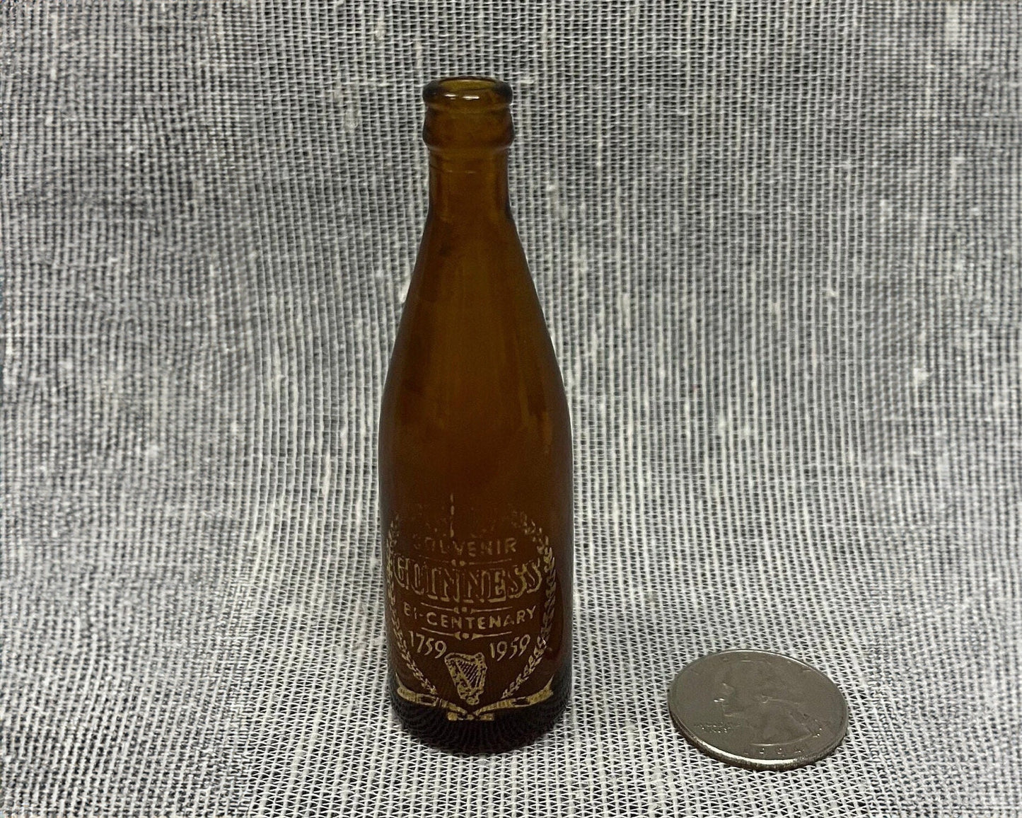 Miniature GUINNESS 200 Anniversary Souvenir Beer Bottle - Vintage 1959