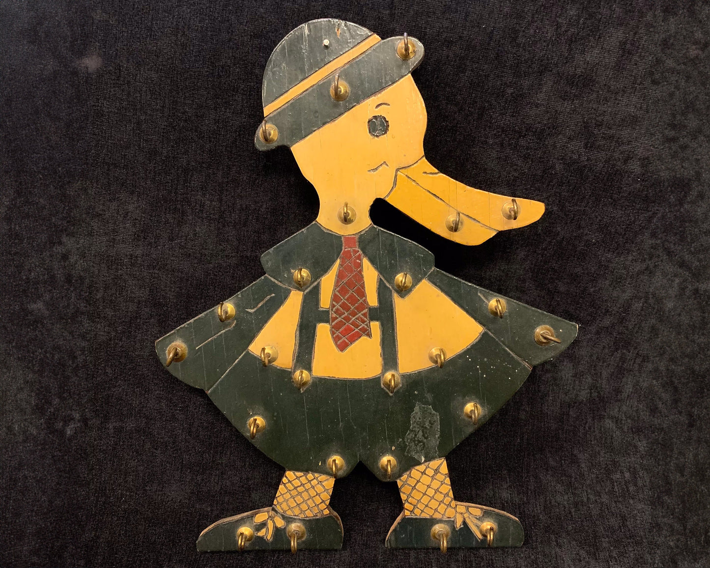 Handcrafted Duck Key Keeper -  Farmhouse  Perfect - Hand-painted Wooden Duck  - Key Keeper Wall Hanging