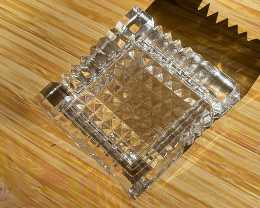 Crystal Glass Presentation Box With Lid- Perfect for a Diamond Ring!