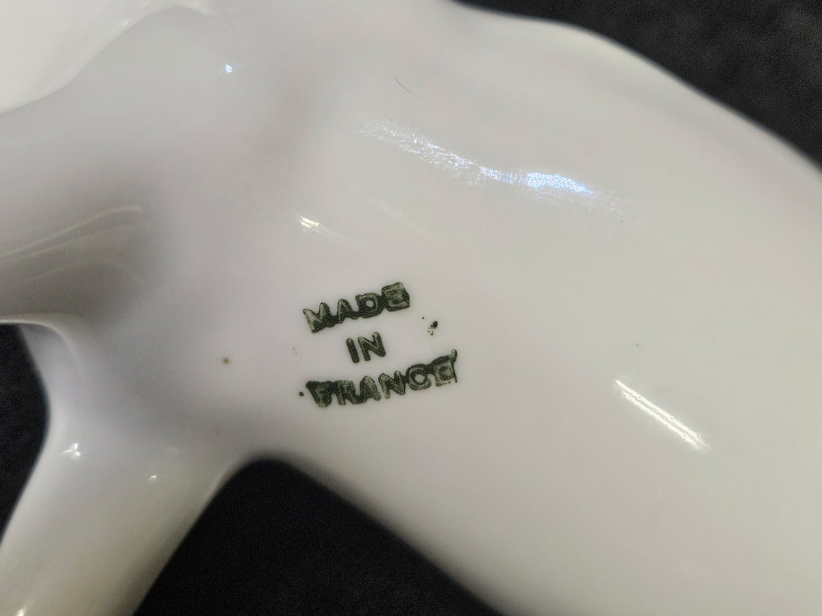 Classic French Cow Creamer - Porcelain Cow Pitcher - Pullivuyt, France - Farm House Kitchen Perfect - Marked Made in France